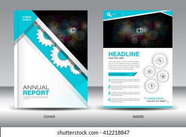 Blue  cover design, Annual report template, business brochure flyer, infographics elements, poster, leaflet, newsletter, booklet, magazine ads, vector, presentation, polygon background