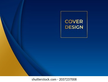 Blue cover design background with abstract geometric shapes