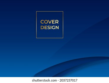 Blue cover design background with abstract geometric shapes