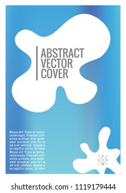 Blue Cover design template. Notebook creative layout. Backdrop for corporate annual report, poster, magazine first page. Minimal leaflet, business flyer. Promotion concept card. A4 geometric cover