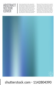 Blue cover design template. Notebook creative layout. Background for corporate annual report, poster, magazine first page. Minimal leaflet, business flyer. Promotion concept card. Flat geometric cover