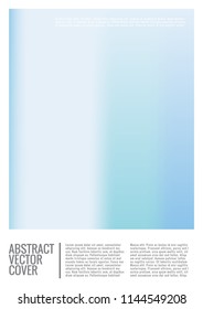 Blue cover design template. Notebook creative layout. Background for corporate annual report, poster, magazine first page. Minimal leaflet, business flyer. Promotion concept card. Flat geometric cover