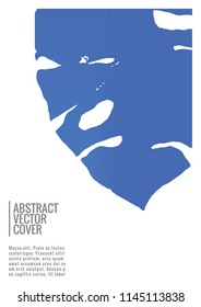 Blue cover design template. Notebook creative layout. Background for corporate annual report, poster, magazine first page. Minimal leaflet, business flyer. Promotion concept card. Flat geometric cover