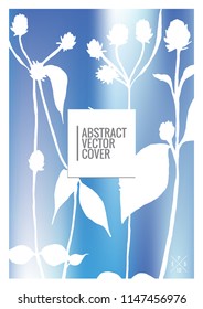 Blue cover design template. Notebook creative layout. Background for corporate annual report, poster, magazine first page. Minimal leaflet, business flyer. Promotion concept card. Flat geometric cover