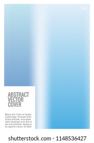 Blue cover design template. Notebook creative layout. Background for corporate annual report, poster, magazine first page. Minimal leaflet, business flyer. Promotion concept card. Flat geometric cover