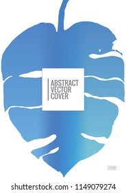 Blue cover design template. Notebook creative layout. Background for corporate annual report, poster, magazine first page. Minimal leaflet, business flyer. Promotion concept card. Flat geometric cover
