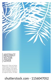 Blue cover design template. Notebook creative layout. Background for corporate annual report, poster, magazine first page. Minimal leaflet, business flyer. Promotion concept card. Flat geometric cover