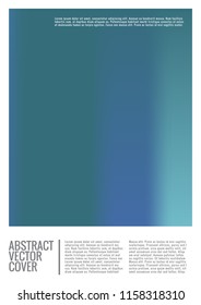 Blue cover design template. Notebook creative layout. Background for corporate annual report, poster, magazine first page. Minimal leaflet, business flyer. Promotion concept card. Flat geometric cover