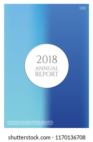 Blue cover design template. Notebook creative layout. Background for corporate annual report, poster, magazine first page. Minimal leaflet, business flyer. Promotion concept card. Flat geometric cover