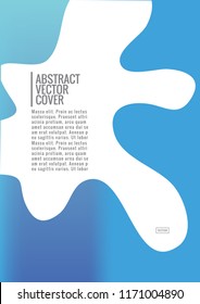 Blue cover design template. Notebook creative layout. Background for corporate annual report, poster, magazine first page. Minimal leaflet, business flyer. Promotion concept card. Flat geometric cover