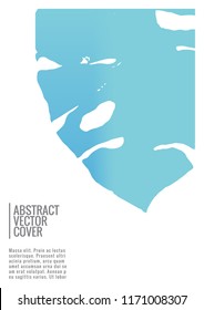 Blue cover design template. Notebook creative layout. Background for corporate annual report, poster, magazine first page. Minimal leaflet, business flyer. Promotion concept card. Flat geometric cover
