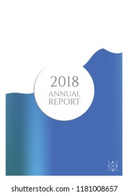 Blue cover design template. Notebook creative layout. Background for corporate annual report, poster, magazine first page. Minimal leaflet, business flyer. Promotion concept card. Flat geometric cover