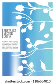 Blue cover design template. Notebook creative layout. Background for corporate annual report, poster, magazine first page. Minimal leaflet, business flyer. Promotion concept card. Flat geometric cover