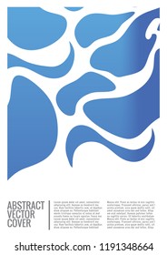 Blue cover design template. Notebook creative layout. Background for corporate annual report, poster, magazine first page. Minimal leaflet, business flyer. Promotion concept card. Flat geometric cover