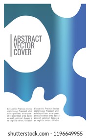 Blue cover design template. Notebook creative layout. Background for corporate annual report, poster, magazine first page. Minimal leaflet, business flyer. Promotion concept card. Flat geometric cover