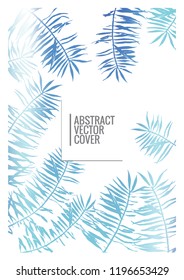 Blue cover design template. Notebook creative layout. Background for corporate annual report, poster, magazine first page. Minimal leaflet, business flyer. Promotion concept card. Flat geometric cover