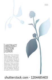 Blue cover design template. Notebook creative layout. Background for corporate annual report, poster, magazine first page. Minimal leaflet, business flyer. Promotion concept card. Flat geometric cover