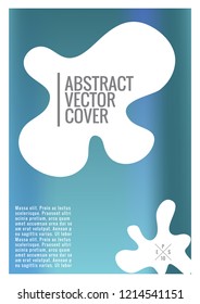 Blue cover design template. Notebook creative layout. Background for corporate annual report, poster, magazine first page. Minimal leaflet, business flyer. Promotion concept card. Flat geometric cover