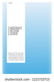 Blue cover design template. Notebook creative layout. Background for corporate annual report, poster, magazine first page. Minimal leaflet, business flyer. Promotion concept card. Flat geometric cover