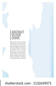 Blue cover design template. Wedding exotic layout. Backdrop for corporate annual report, poster, magazine first page. Minimal leaflet, business flyer. Promotion concept card. A4 flat abstract cover