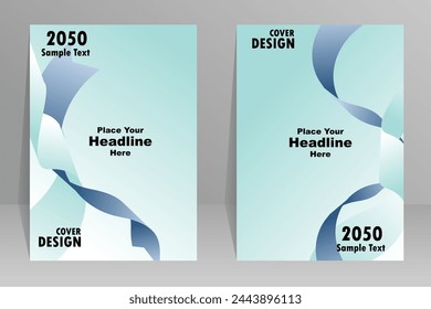 Diseño de la cubierta azul, folleto de la plantilla del vector, folleto, revista, presentación