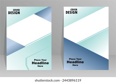 Blauer Umschlag Design, Vektorgrafik Vorlage Broschüre, Flyer, Magazin, Präsentation