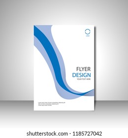 Blue cover template.modern flyer design.vector brochure
