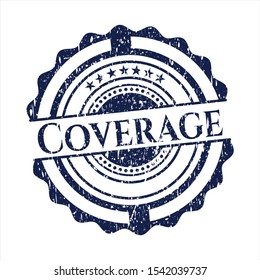 Blue Coverage distressed rubber grunge texture seal