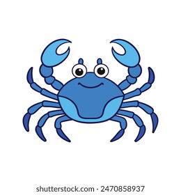 Blue Crab logo. Isolated blue crab on a white background. vector illustration EPS10