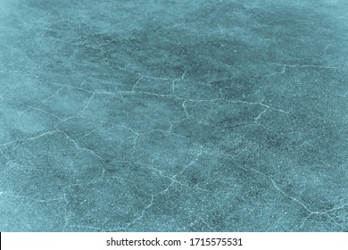 Blue cracked distressed texture overlay with lines, scratches and spots. Vector image of cracked canvas, desert or marble floor.