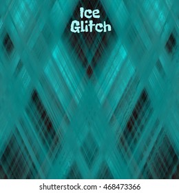 Blue cracked ice texture vector mesh background glitch style