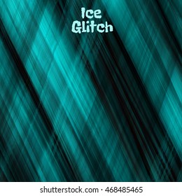 Blue cracked ice texture vector mesh background in glitch style