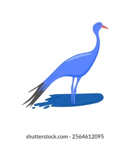 Blue Crane, African Symbols Illustration