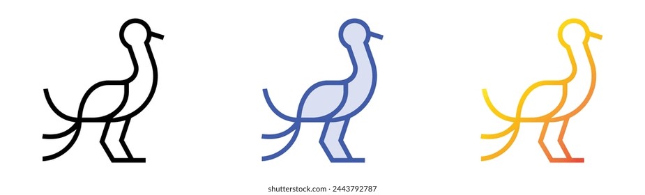 Icono de grúa azul. Diseño de estilo de relleno lineal, azul y degradado aislado sobre fondo blanco