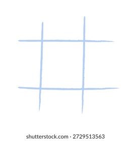 Tablero de juego azul del dedo del pie del tac del lápiz. Vector