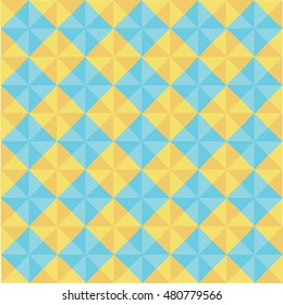 A blue and cream abstract geometric 
