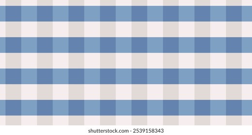 Azul e creme xadrez padrão sem costura
