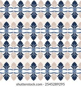 Blau, Creme, und weiße Stickerei, Motiv ethnischen Kat nahtlose Textil-Illustration, Druck gestreifte Ornament, Muster, Design für die Verpackung, Seide, Schal, Kleidung, Hintergrund, Textil, Teppiche, Vorhänge.