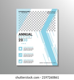 blue creative business cover design template
