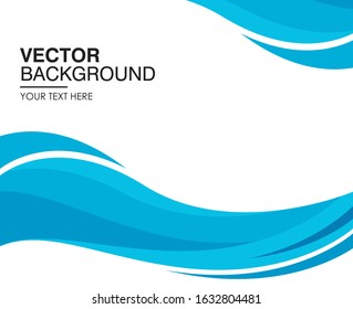 Blue creative business wave background