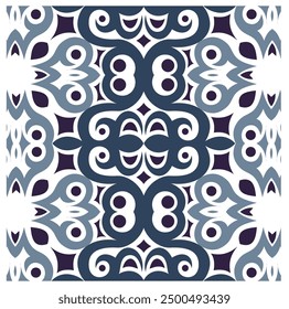 Blue creative floral abstract seamless background pattern design 