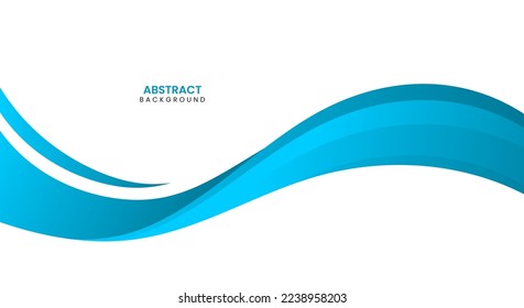 Blue creative wave business banner background vector