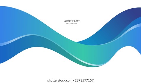 Blue creative wave business banner background