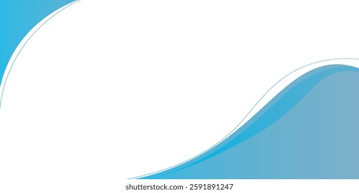 Blue creative wave business banner background vector
