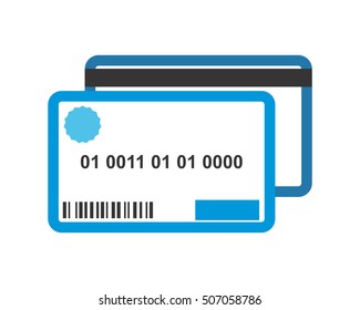 blue credit card business company office corporate image vector icon logo