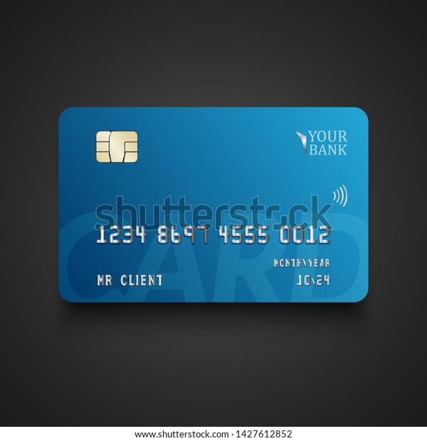 Blue Credit Card Credit Card Design Stock Vector (Royalty Free ...