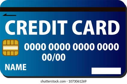 Blue CREDIT CARD with Gradation pattern