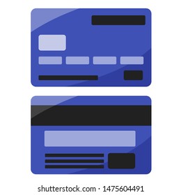 Blue Credit Card  icon vector Logo illustration and design. An online shop marketplace business and finance element.  Can be used for web and mobile development suitable for infographic