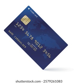 Blue credit card illustration material