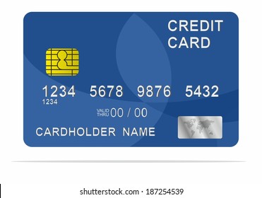Blue Credit Card Vector Stock Vector (Royalty Free) 187254539 ...